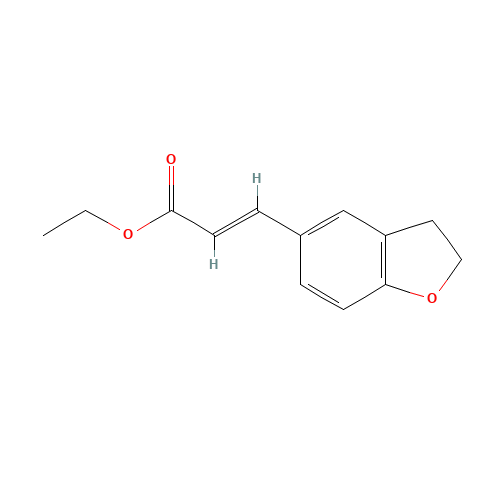 Ethyl 3-(2,3-Dihydrobenzofuran-5-yl)propenoate (CAS: 196597-65-6) - Chemical Structure and Molecular Formula 