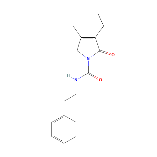 3-Ethyl-2,5-dihydro-4-methyl-2-oxo-N-(2-phenylethyl)-1H-pyrrole-1-carboxamide (CAS: 247098-18-6) - Chemical Structure and Molecular Formula 