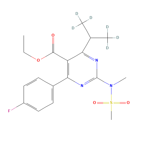 Ethyl 4-(4-Fluorophenyl)-6-isopropyl-2-(N-methylmethylsulfonamido)pyrimidine-5-carboxylate-d6 (CAS: 1189696-04-5) - Related Chemical Product