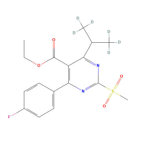Ethyl 4-(4-Fluorophenyl)-6-isopropyl-2-(methylsulfonyl)pyrimidine-5-carboxylate-d6 (CAS: 1185128-49-7) - Related Chemical Product