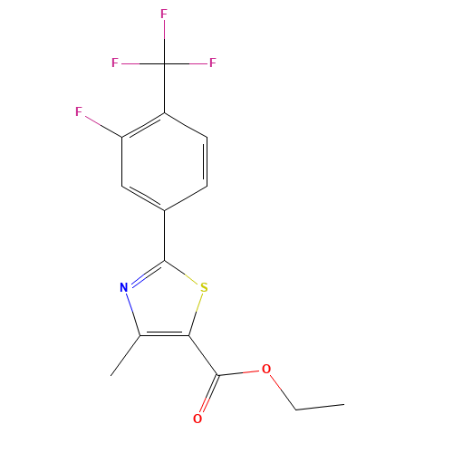 Ethyl 2-[3-Fluoro-(trifluoromethyl)phenyl]-4-methyl-thiazole-5-carboxylate (CAS: 317319-21-4) - Related Chemical Product