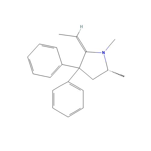 [R-(E)]-2-Ethylidene-1,5-dimethyl-3,3-diphenyl-pyrrolidine (R-EDDP) (CAS: 106293-55-4) - Chemical Structure and Molecular Formula 