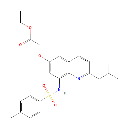 Ethyl 2-(2-Isobutyl-6-quinolyloxy-8-p-toluenesulfonamido)acetate (CAS: 316124-91-1) - Related Chemical Product