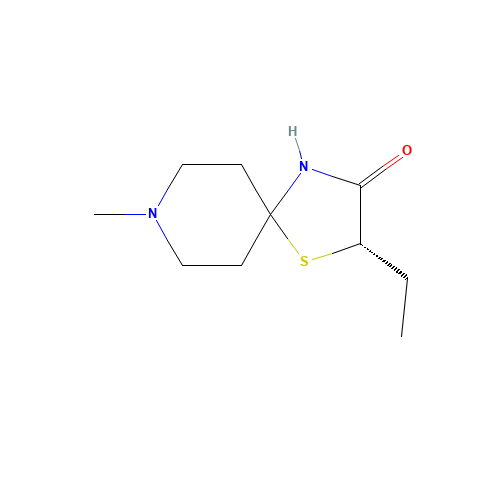 (2S)-2-Ethyl-8-methyl-1-thia-4,8-diazaspiro[4,5]decan-3-one (CAS: 503431-81-0) - Chemical Structure and Molecular Formula 