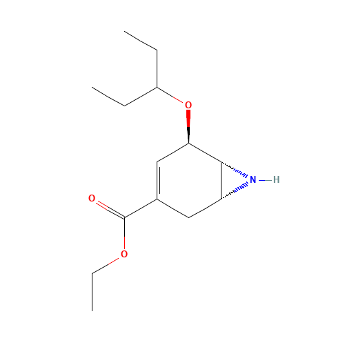 (1R,5R,6R)-5-(1-Ethylpropoxy)-7-azabicyclo[4.1.0]hept-3-ene-3-carboxylic Acid Ethyl Ester (CAS: 204255-02-7) - Related Chemical Product