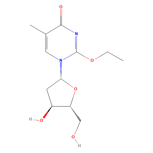 2-O-Ethylthymidine (CAS: 59495-21-5) - Chemical Structure and Molecular Formula 