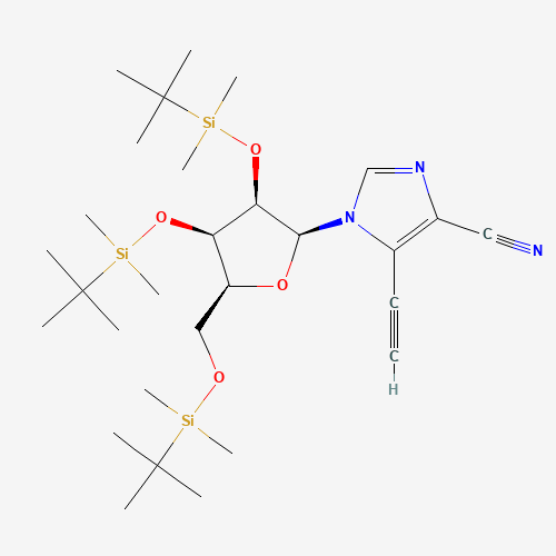 5-Ethynyl-1-(2',3',5'-tri-O-tert-butyldimethylsilyl-b-D-ribofuranosyl)imidazo-4-carbonitrile (CAS: 147212-83-7) - Related Chemical Product