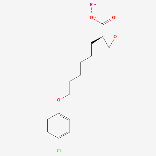 R-(+)-Etomoxir Carboxylate, Potassium Salt (CAS: 132308-39-5) - Chemical Structure and Molecular Formula 