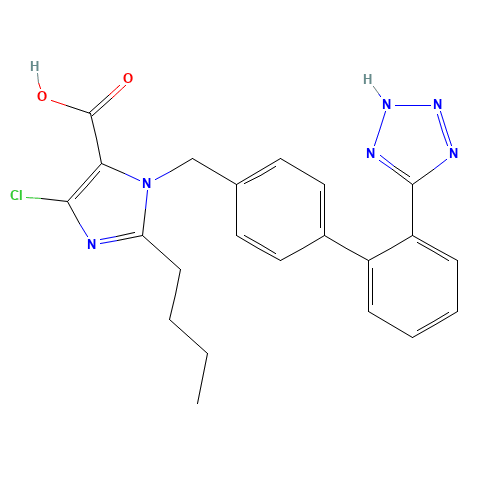 Losartan Carboxylic Acid (CAS: 124750-92-1) - Chemical Structure and Molecular Formula 