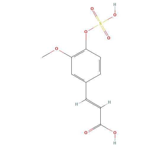 Ferulic Acid 4-O-Sulfate (CAS: 86321-29-1) - Chemical Structure and Molecular Formula 