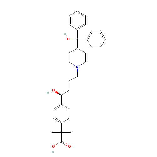 (S)-Fexofenadine (CAS: 139965-11-0) - Chemical Structure and Molecular Formula 