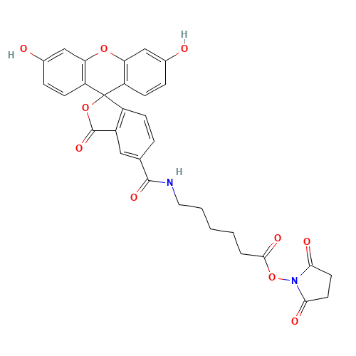 6-(Fluorescein-5-carboxamido)hexanoic Acid Succinimidyl Ester (CAS: 148356-00-7) - Related Chemical Product