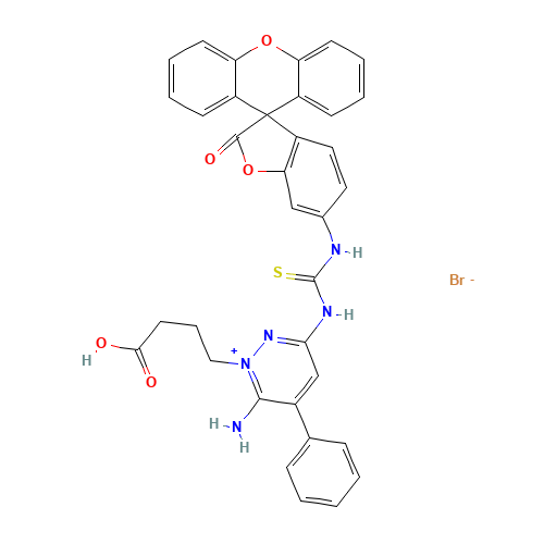 Fluoresceinyl Gabazine, Bromide (CAS: 1024389-03-4) - Chemical Structure and Molecular Formula 