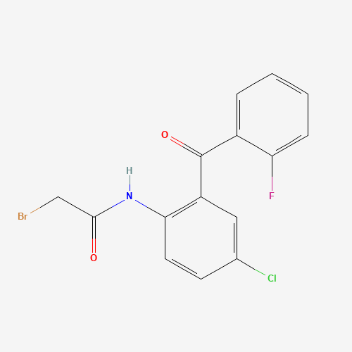 N-[2-(2-Fluorophenyl)-4-chlorophenyl-2-bromoacetamide (CAS: 1584-62-9) - Related Chemical Product