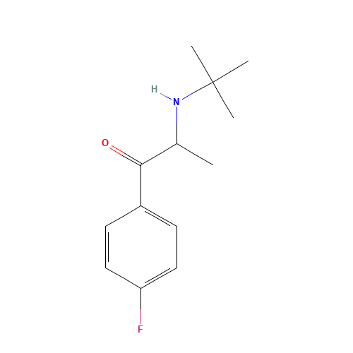 4-Fluoro Bupropion (CAS: 1076198-12-3) - Chemical Structure and Molecular Formula 