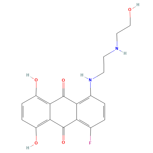 1-Fluoro-1-des[2-[(2-Hydroxyethyl)amino]ethylamino] Mitoxantrone (CAS: 1195810-93-5) - Chemical Structure and Molecular Formula 