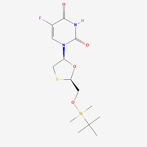 cis-5-Fluoro-1-[2-[[[(1,1-dimethylethyl)dimethylsilyl]oxy]methyl]-1,3-oxathiolan-5-yl]-2,4(1H,3H)-pyrimidinedione (CAS: 1217659-69-2) - Related Chemical Product