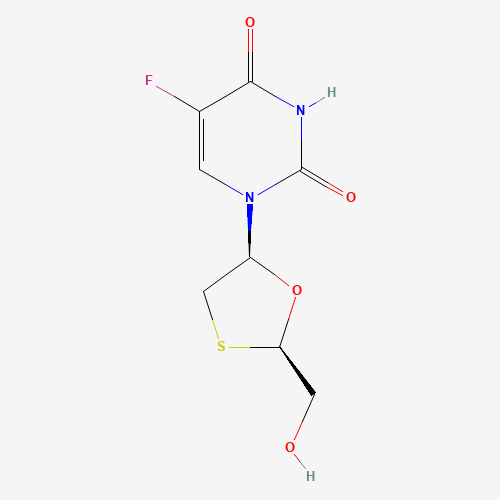 cis 5-Fluoro-1-[2-(hydroxymethyl)-1,3-oxathiolan-5-yl]-2,4(1H,3H)- pyrimidinedione (CAS: 145986-11-4) - Related Chemical Product