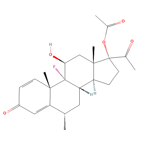 Fluorometholone Acetate (CAS: 3801-06-7) - Chemical Structure and Molecular Formula 