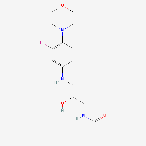 N-[(2R)-3-[[3-Fluoro-4-(4-morpholinyl)phenyl]amino]-2-hydroxypropyl]acetamide (CAS: 333753-67-6) - Related Chemical Product