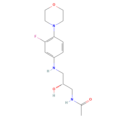 N-[(2R)-3-[[3-Fluoro-4-(4-morpholinyl)phenyl]amino]-2-hydroxypropyl]acetamide (CAS: 333753-67-6) - Related Chemical Product
