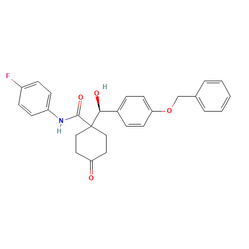 (S)-N-(4-Fluorophenyl)-1-[hydroxy[4-(phenylmethoxy)phenyl]methyl]-4-oxo-cyclohexanecarboxamide (CAS: 182227-24-3) - Related Chemical Product