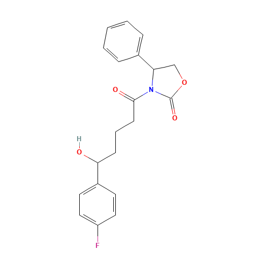 3-[5-(4-Fluorophenyl)-5-hydroxy-1-oxopentyl]-4-phenyl-2-oxazolidinone (CAS: 439080-96-3) - Related Chemical Product
