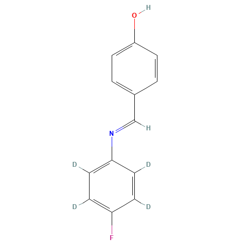 4-{[(p-Fluorophenyl)imino]methyl}phenol-d4 (CAS: 1185243-77-9) - Related Chemical Product