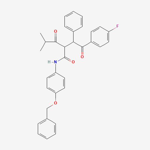 2-[2-(4-Fluorophenyl)-2-oxo-1-phenyl-ethyl]-4-methyl-3-oxo-pentanoic Acid, (4-Benzyloxy-phenyl)-amide (CAS: 163217-67-2) - Related Chemical Product