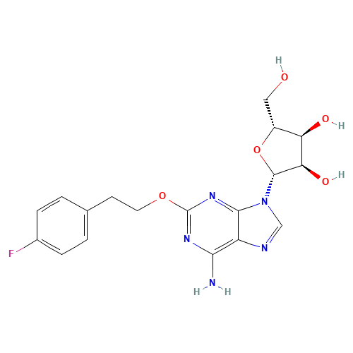 2-[2-(4-Fluorophenyl)ethoxy]adenosine (CAS: 131865-85-5) - Chemical Structure and Molecular Formula 