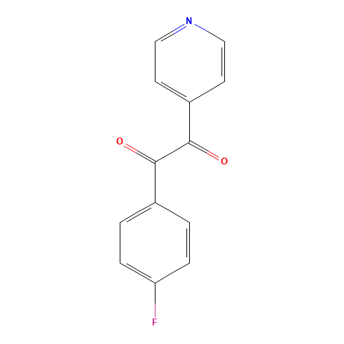 1-(4-Fluorophenyl)-2-(4-pyridinyl)-1,2-ethanedione (CAS: 152121-41-0) - Chemical Structure and Molecular Formula 