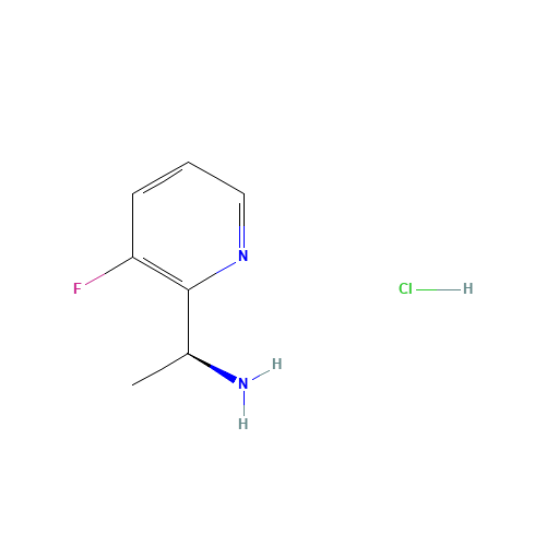 (S)-1-(3-Fluororopyridin-2-yl)ethylamine Hydrochloride (CAS: 1311254-90-6) - Chemical Structure and Molecular Formula 
