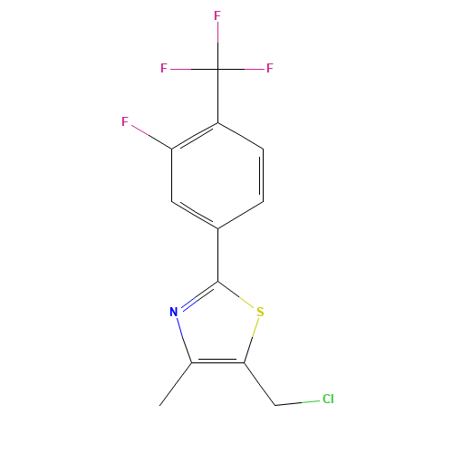 2-[3-Fluoro-4-(trifluoromethyl)phenyl]-4-methyl-5-chloromethyl Thiazole (CAS: 317319-33-8) - Related Chemical Product