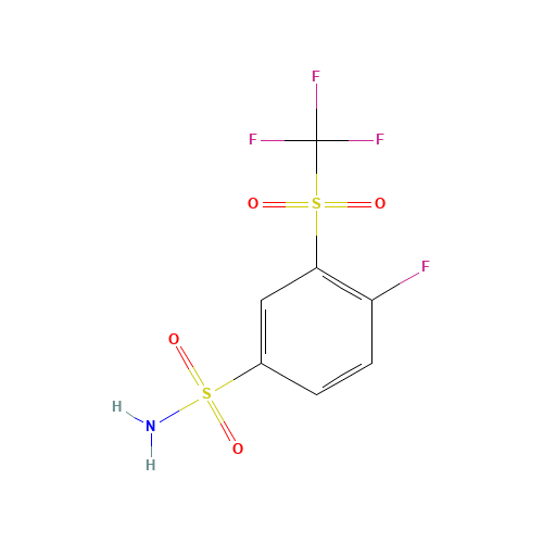 4-Fluoro-3-[(trifluoromethyl)sulfonyl]benzenesulfonamide (CAS: 1027345-08-9) - Related Chemical Product