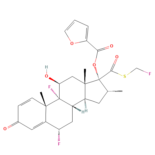 Fluticasone Furoate (CAS: 397864-44-7) - Chemical Structure and Molecular Formula 