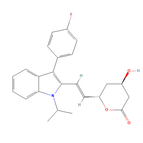 Fluvastatin Lactone (CAS: 94061-83-3) - Chemical Structure and Molecular Formula 
