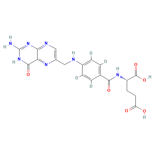 Folic Acid-d4 (CAS: 171777-72-3) - Chemical Structure and Molecular Formula 