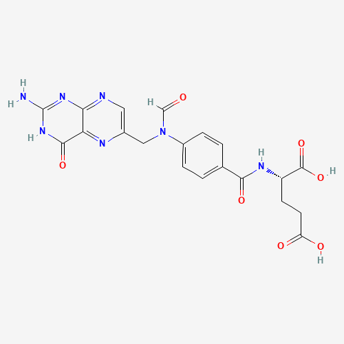 10-Formyl Folic Acid (CAS: 134-05-4) - Chemical Structure and Molecular Formula 