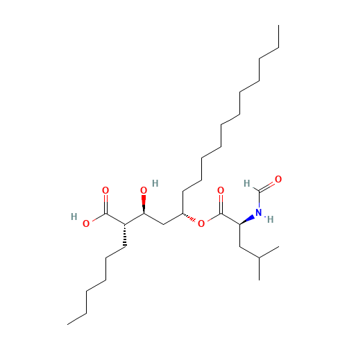 (2S,3S,5S)-5-[(N-Formyl-L-leucyl)oxy]-2-hexyl-3-hydroxyhexadecanoic Acid (CAS: 130676-66-3) - Related Chemical Product