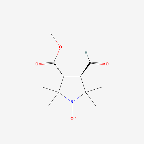 trans-3-Formyl-4-methoxycarbonyl-2,2,5,5-tetramethylpyrrolidin-1-yloxyl Radical (CAS: 229621-04-9) - Chemical Structure and Molecular Formula 