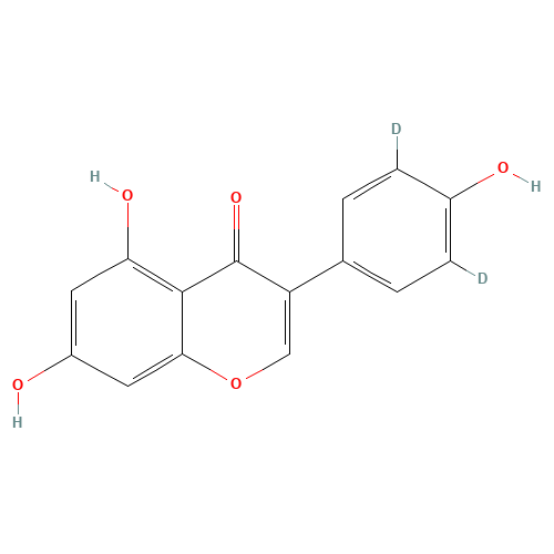 Genistein-2',6'-d2 (CAS: 315204-48-9) - Chemical Structure and Molecular Formula 