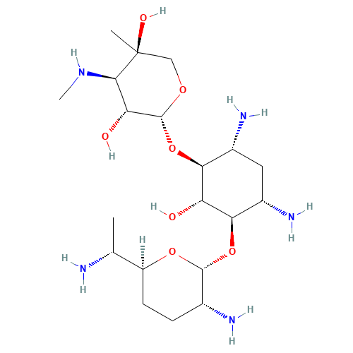 Gentamicin C2 Pentaacetate Salt (CAS: 25876-11-3) - Chemical Structure and Molecular Formula 