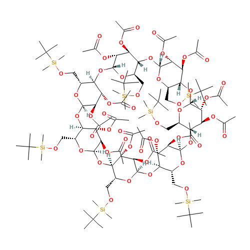 Heptakis(6-O-tert-butyldimethylsilyl)-b-cyclodextrin Tetradecaacetate (CAS: 123172-94-1) - Related Chemical Product