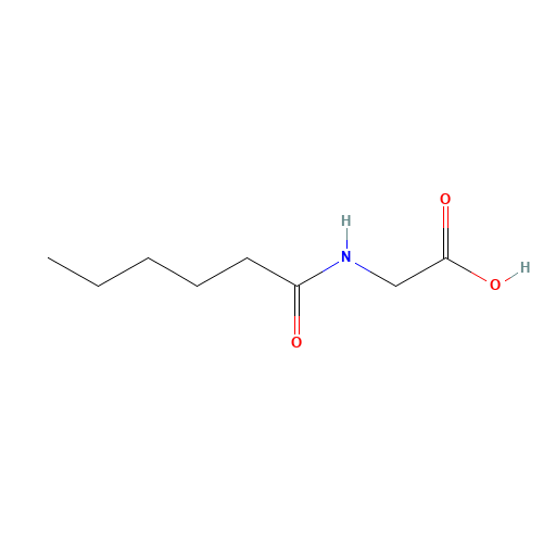 Hexanoyl Glycine (CAS: 24003-67-6) - Chemical Structure and Molecular Formula 
