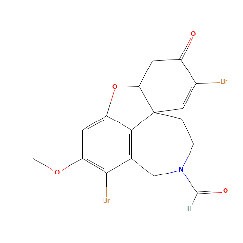 rac-(4aa)-4a,5,9,10,11,12-Hexahydro-1,5-dibromo-11-formyl-3-methoxy-6H-benzofuro[3a,3,2-e,f][2]benzazepin-6-one (CAS: 1076198-20-3) - Related Chemical Product