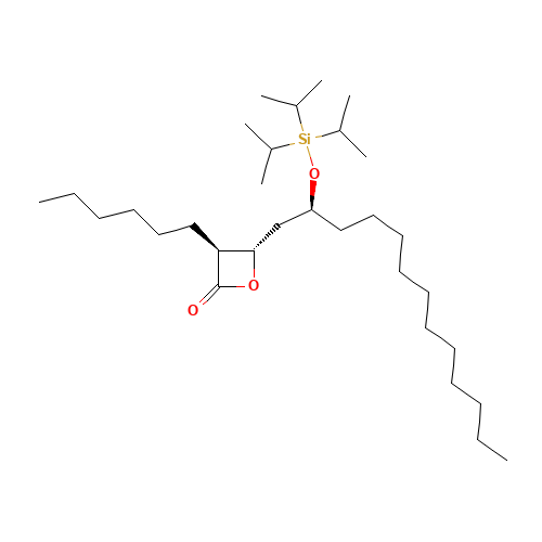 (3S,4S)-3-Hexyl-4[(S)-2-(triisopropylsilyloxy)tridecyl]-2-oxetanone (CAS: 1072902-84-1) - Related Chemical Product