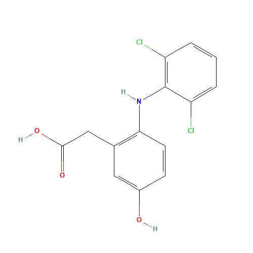 5-Hydroxy Diclofenac (CAS: 69002-84-2) - Chemical Structure and Molecular Formula 