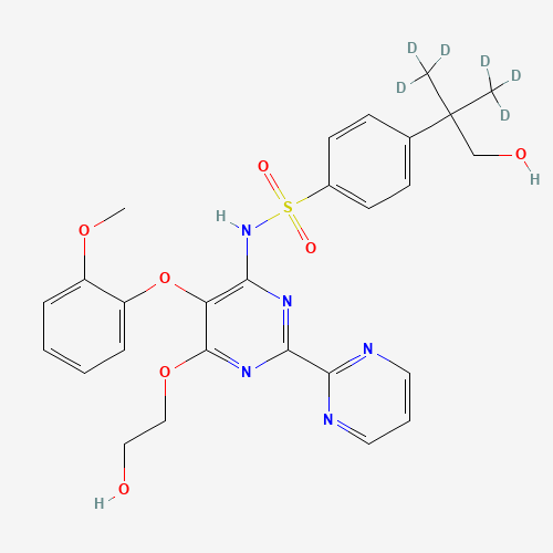 Hydroxy Bosentan-d6 (CAS: 1246817-57-1) - Chemical Structure and Molecular Formula 
