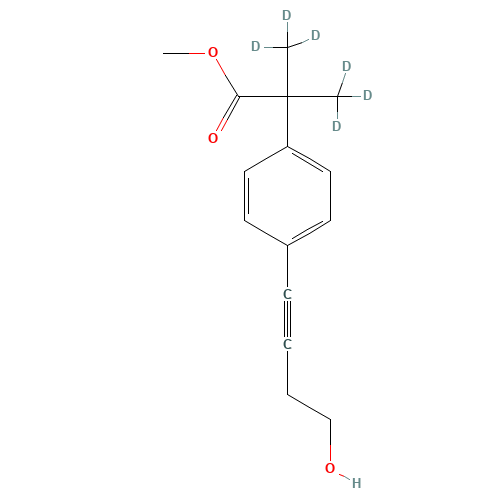 4-(4-Hydroxy-1-butynl)-a,a-di-(methyl-D3)-benzeneacetic Acid Methyl Ester (CAS: 1020719-49-6) - Related Chemical Product