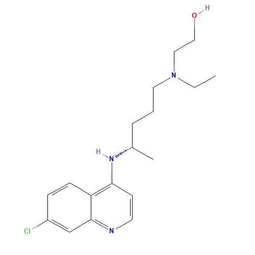 (S)-(+)-Hydroxy Chloroquine Diphosphate (CAS: 158749-76-9) - Chemical Structure and Molecular Formula 